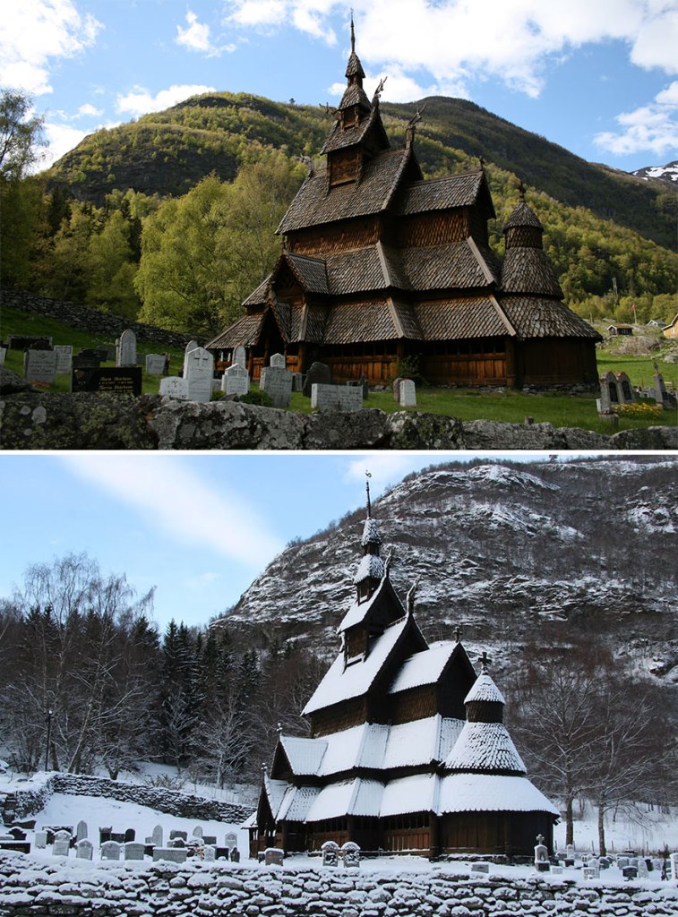 Деревянная церковь Боргунд, Лердал, Норвегия